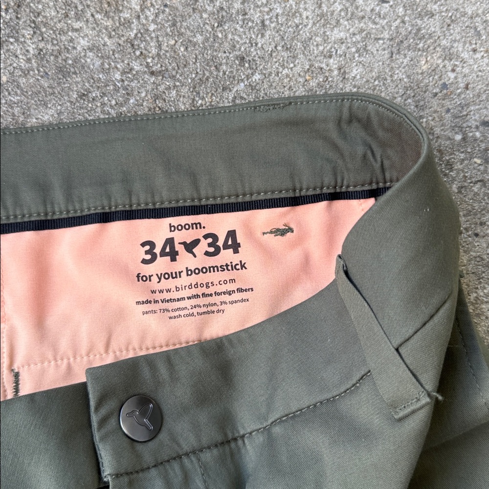 Birddogs chino pants 34x34 dark green